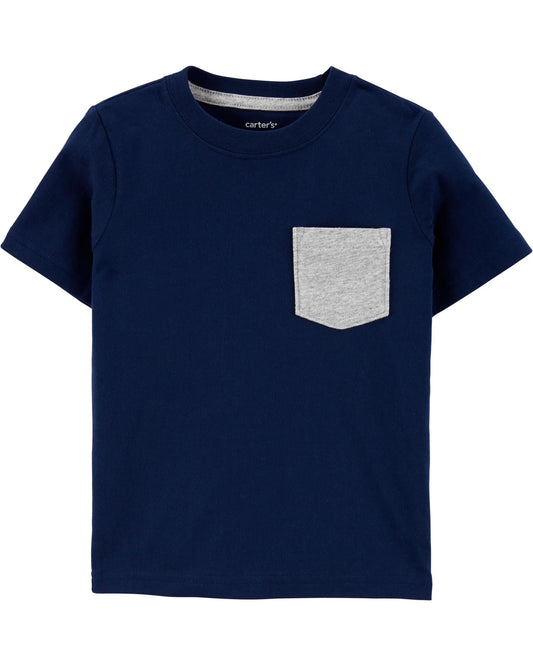 Camiseta Carter’s Azul Marinho com Bolso