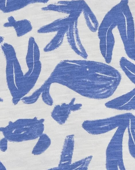 Conjunto Carter's Camiseta e Shorts Fundo do Mar