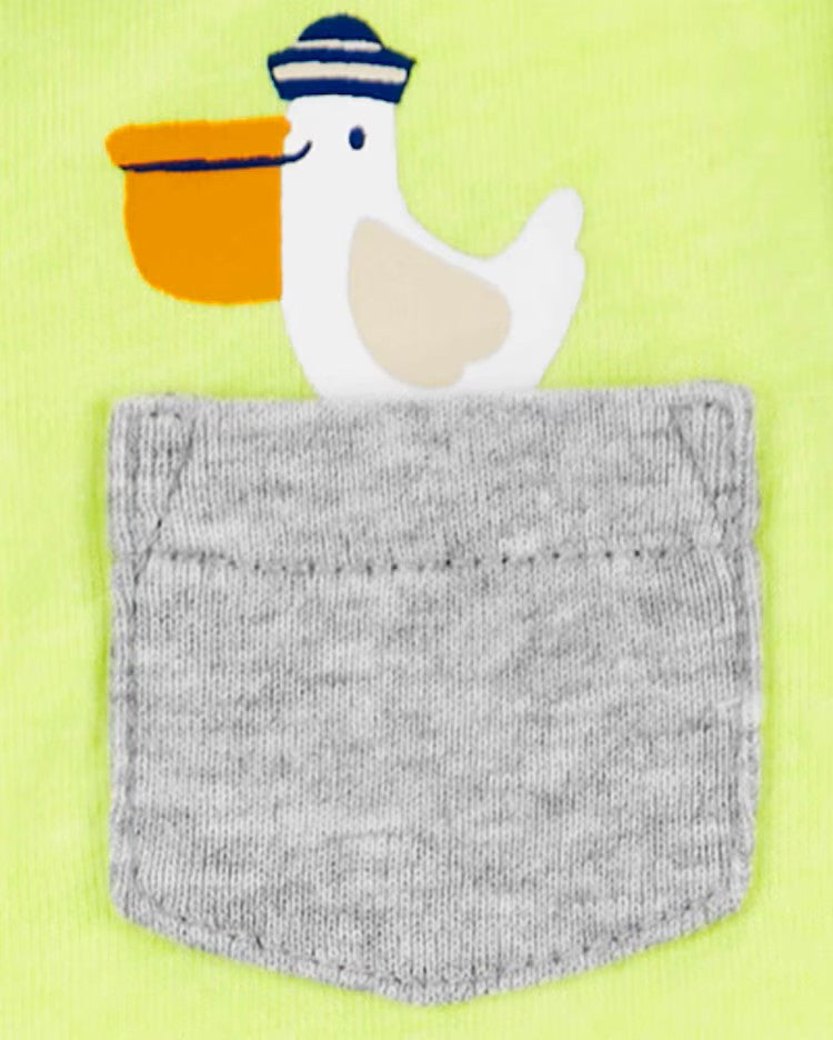 Romper Regata Carter’s Verde Limão Pelicano