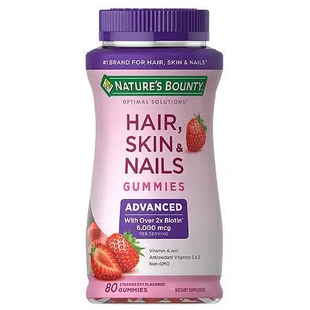 Suplemento Nature's Bounty Hair, Skin & Nails Advanced - 2x Biotina
