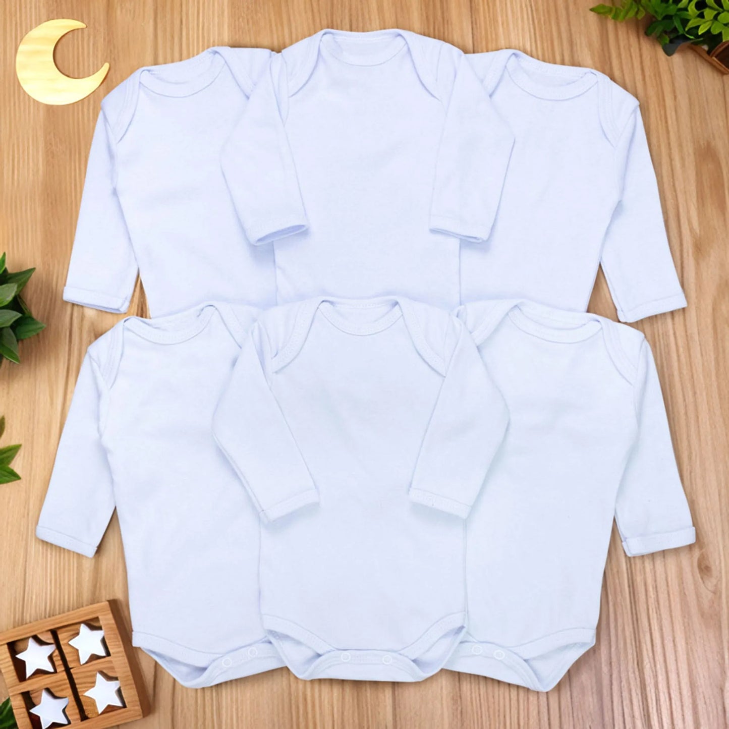 Kit Body Carter’s Infantil Manga Longa - 6 Peças