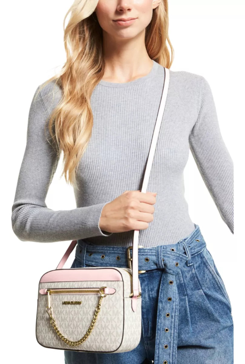 Bolsa Transversal Michael Kors Chain Duo Rose