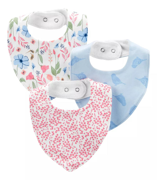 Kit 3 Babadores Carter's