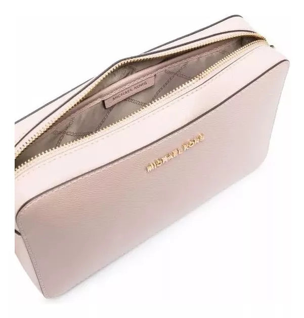 Bolsa Transversal Michael Kors Rosa Chain Dourada