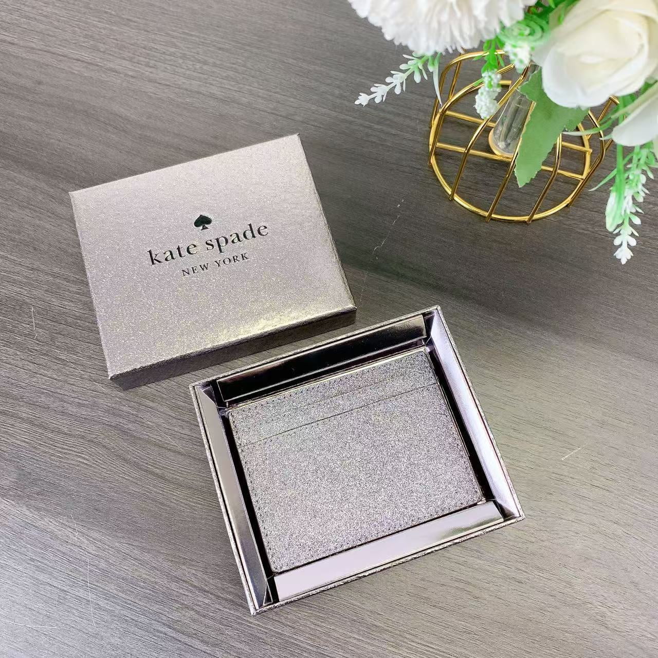 Porta-Cartão Kate Spade Prata