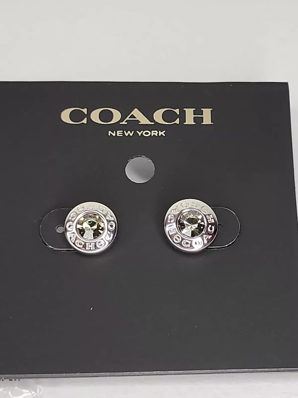 Brinco Coach - Prata com Cristais