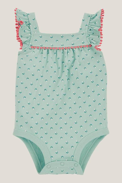 Body Carter’s Verde Água Bordado – Detalhes Delicados