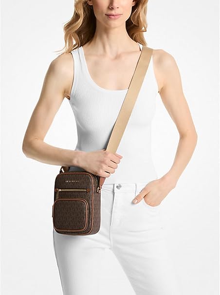 Bolsa Transversal Michael Kors Pocket Marrom