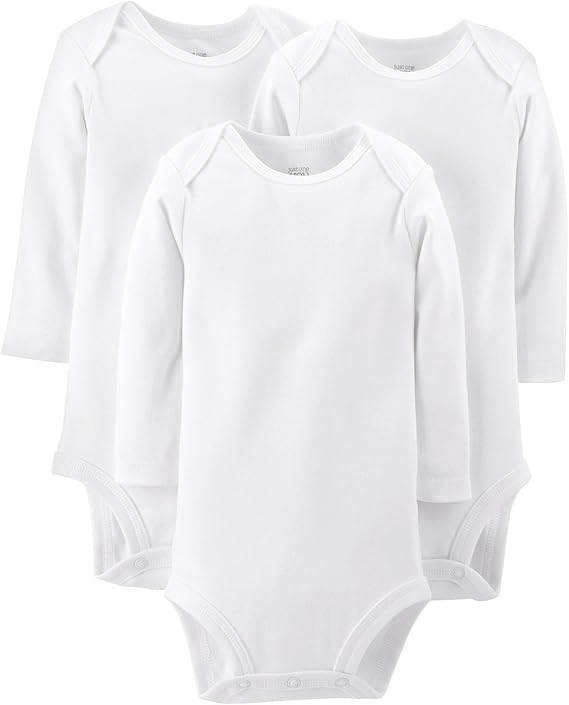 Kit Body Carter’s Infantil Manga Longa - 3 Peças