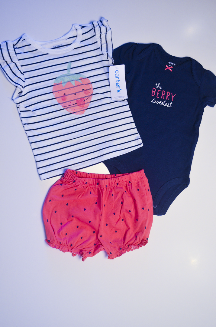 Conjunto Carter’s Morango