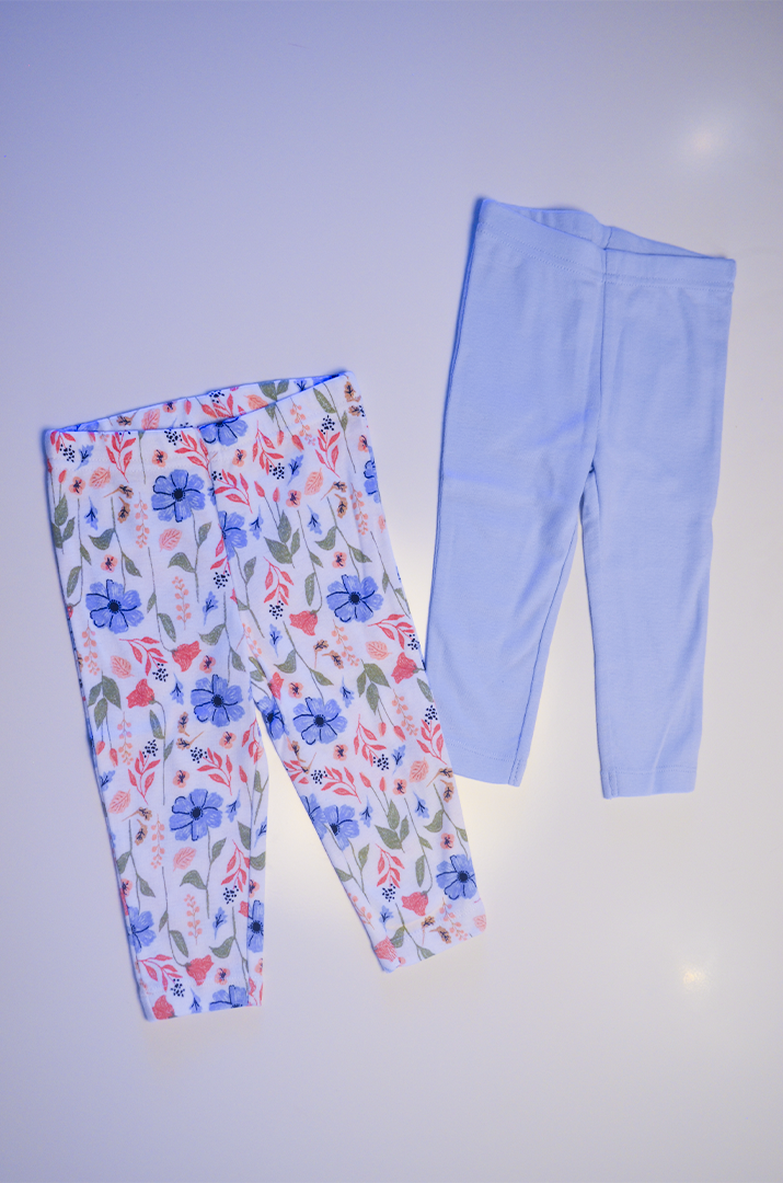 Kit 2 Calças Carter’s Floral & Azul