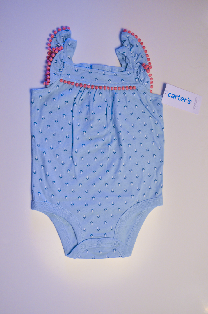 Body Carter’s Verde Água Bordado – Detalhes Delicados