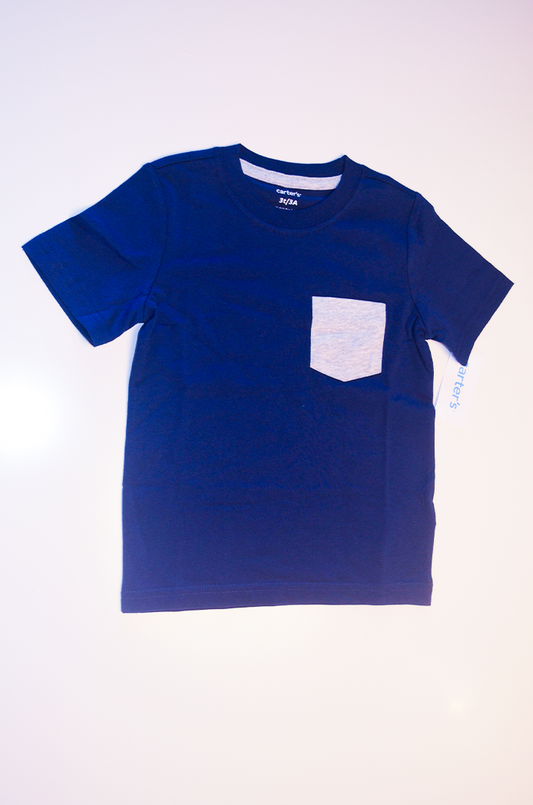 Camiseta Carter’s Azul Marinho com Bolso