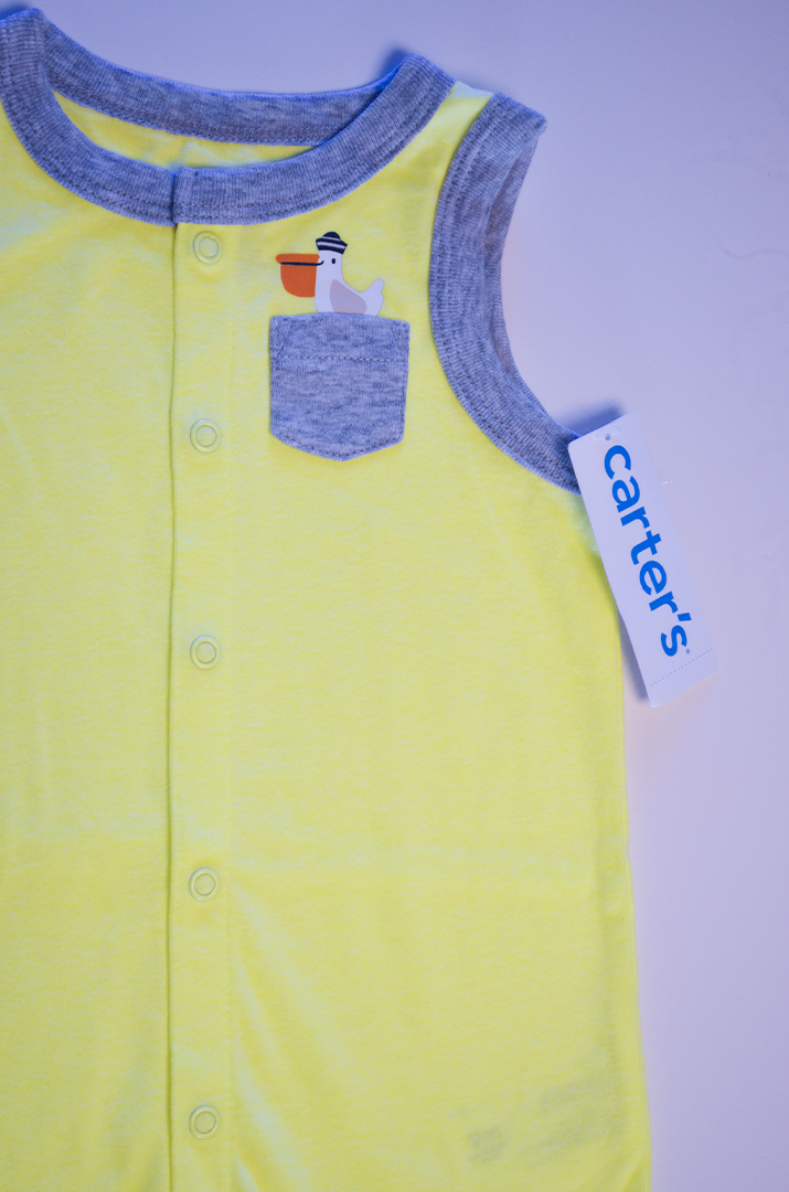 Romper Regata Carter’s Verde Limão Pelicano