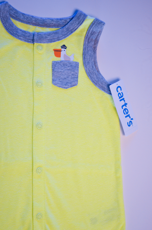 Romper Regata Carter’s Verde Limão Pelicano