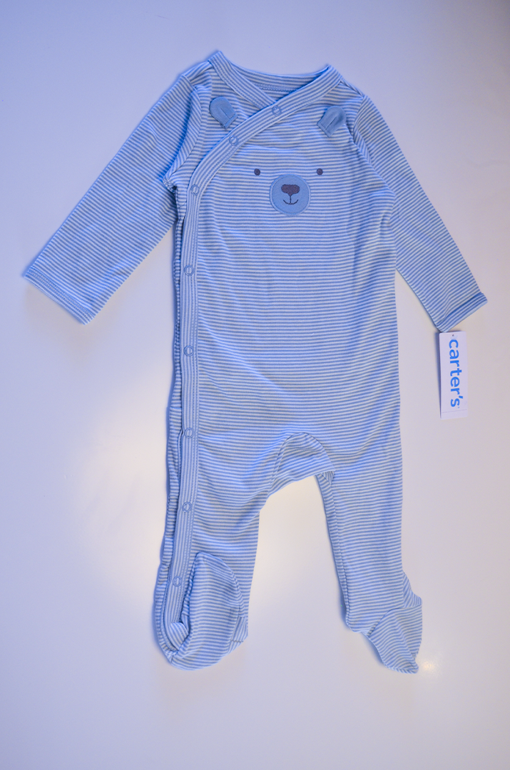 Macacão Carter's Listrado - Ursinho