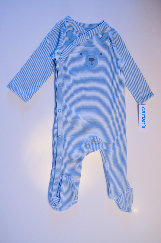 Macacão Carter's Listrado - Ursinho