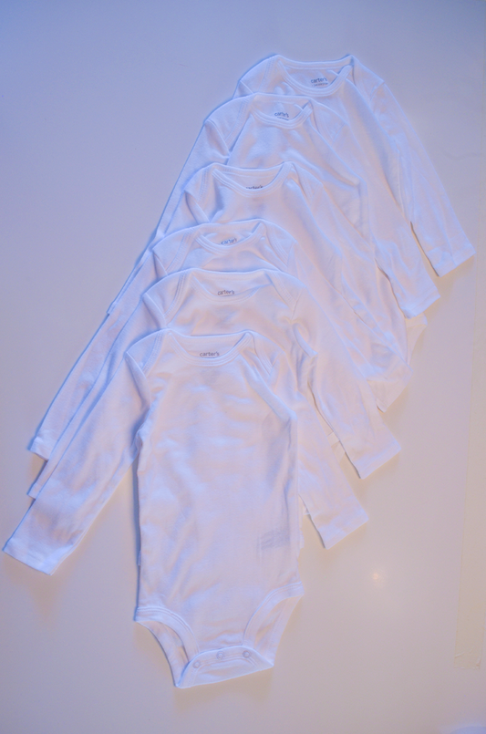 Kit Body Carter’s Infantil Manga Longa - 6 Peças