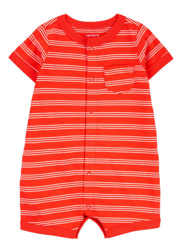 Romper Carter's Listrado Vermelho