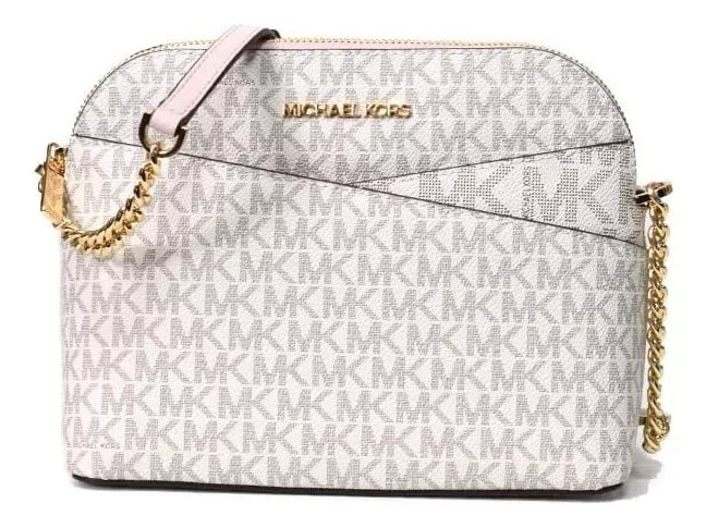 Bolsa Transversal Curva Michael Kors Estampada Rosa