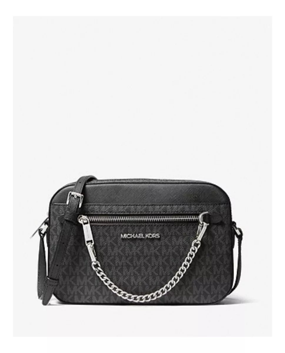 Bolsa Transversal Michael Kors Chain Duo Black