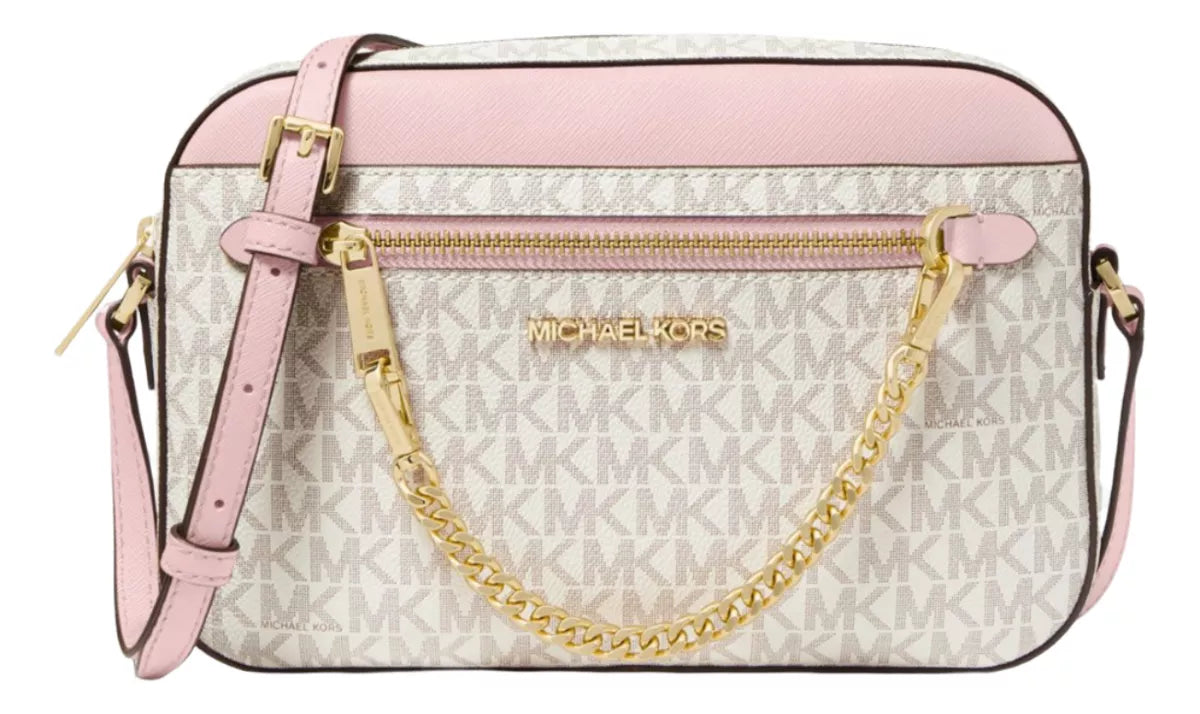Bolsa Transversal Michael Kors Chain Duo Rose