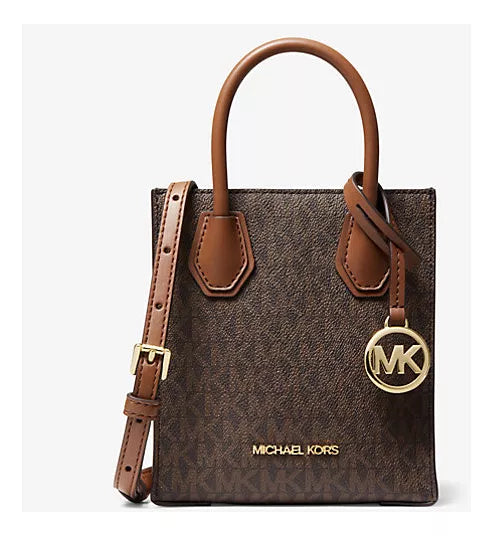 Bolsa Michael Kors Mercer Small Marrom Estampada