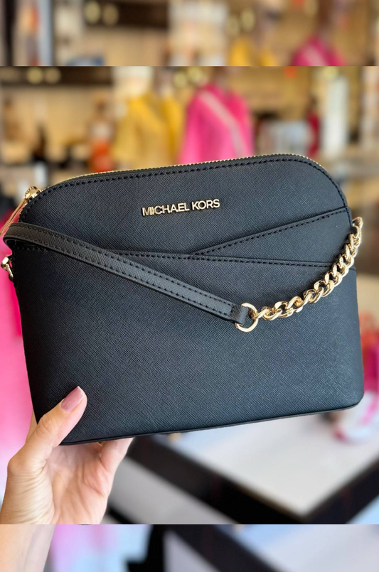 Bolsa Transversal Curva Michael Kors Preta