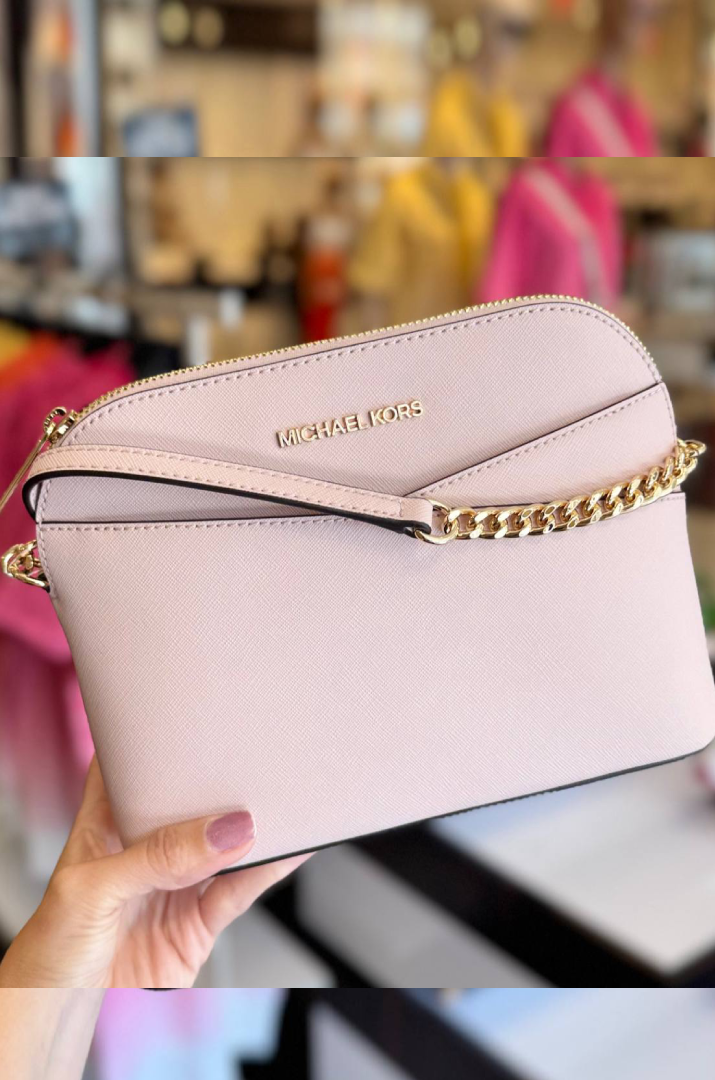 Bolsa Transversal Curva Michael Kors Rosa