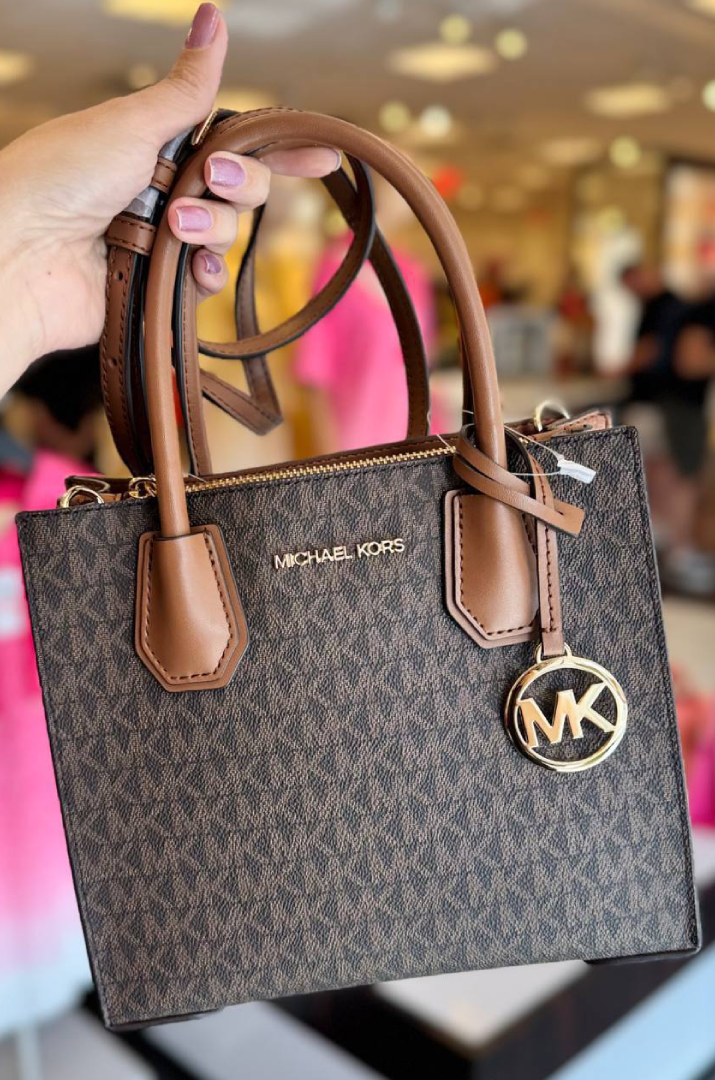 Bolsa Tiracolo Michael Kors Média Estampada Marrom