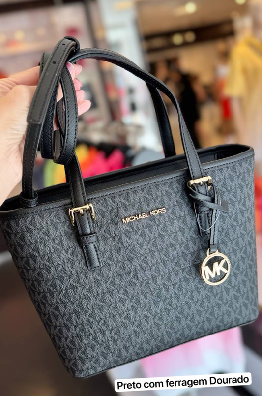Bolsa Tiracolo Michael Kors Preta Estampada