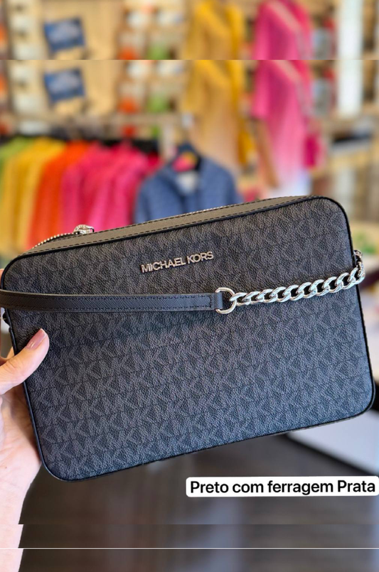 Bolsa Transversal Michael Kors Chain Preta