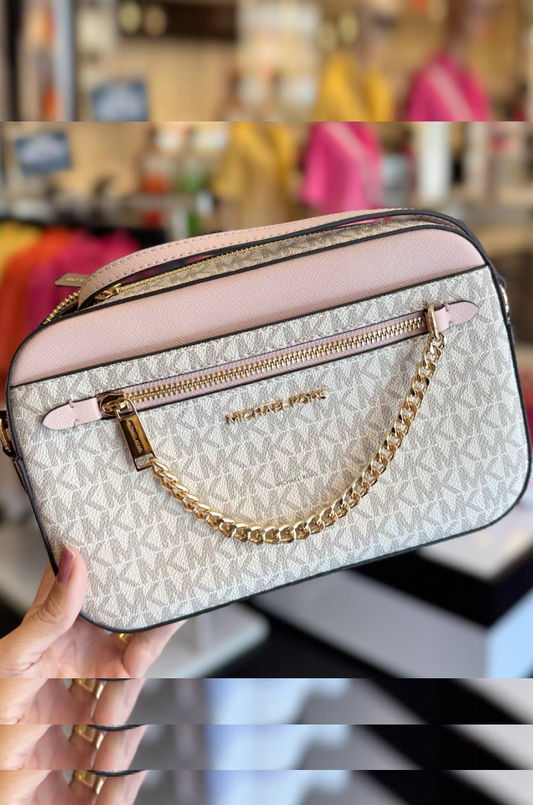 Bolsa Transversal Michael Kors Chain Duo Rose