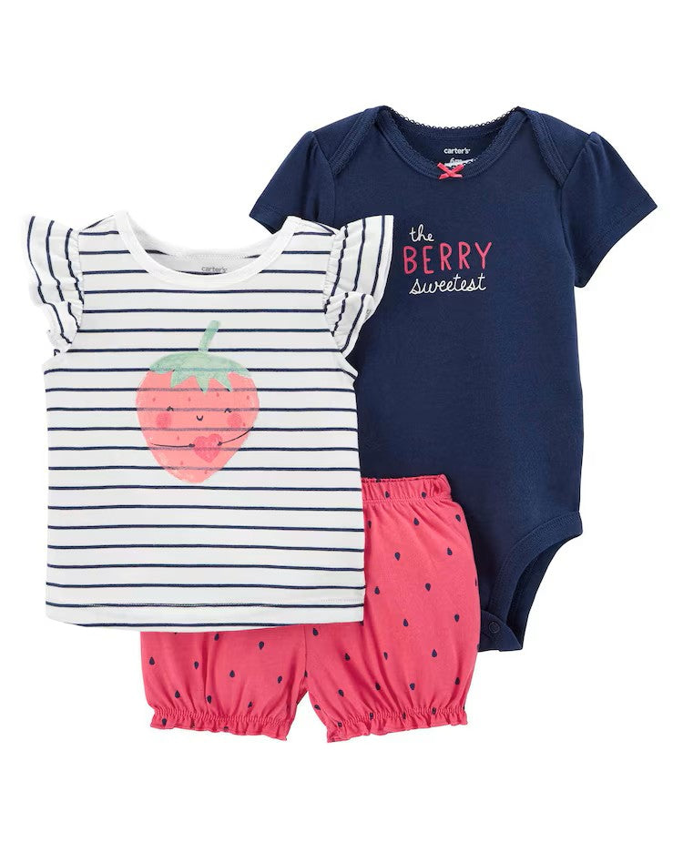 Conjunto Carter’s Morango
