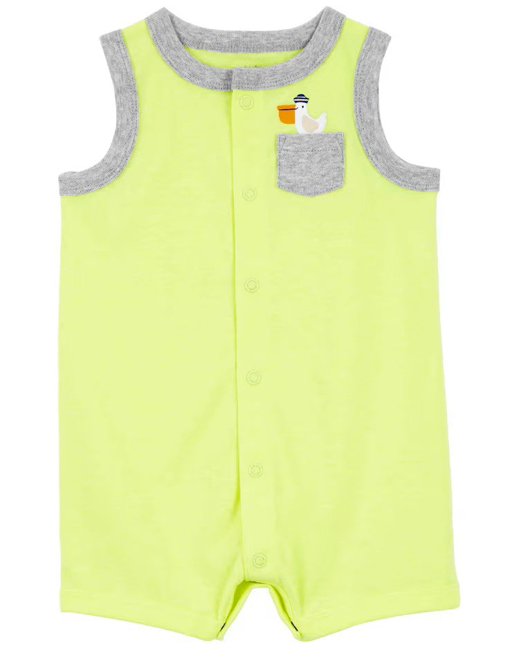 Romper Regata Carter’s Verde Limão Pelicano